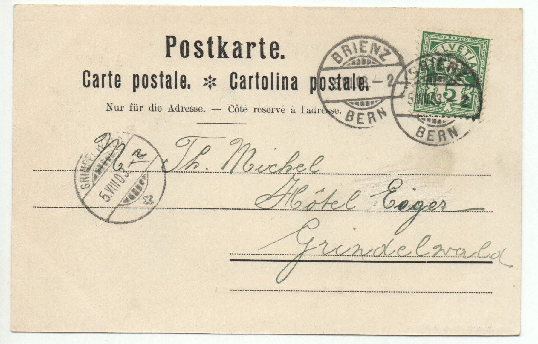 Cartoline postali: BRIENZ Kirche und Pfarrhaus – Usato da Jona venduto da philajona 1