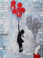 SALE!! Gemälde, Hommage Banksy Künstler: Manuela Reitz