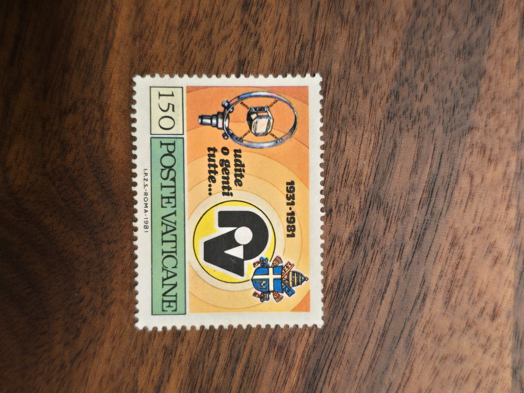 Tous les timbres: Vatikan Briefmarke 150 Lire, 1981 – D'occasion à Büttikon AG par Amineah