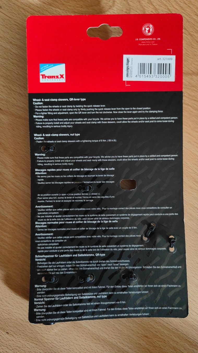Pezzi di ricambio: TranzX Achssicherungsset – Nuovo e nell'imballaggio originale da Birmensdorf ZH venduto da The_Bike_Hub 7