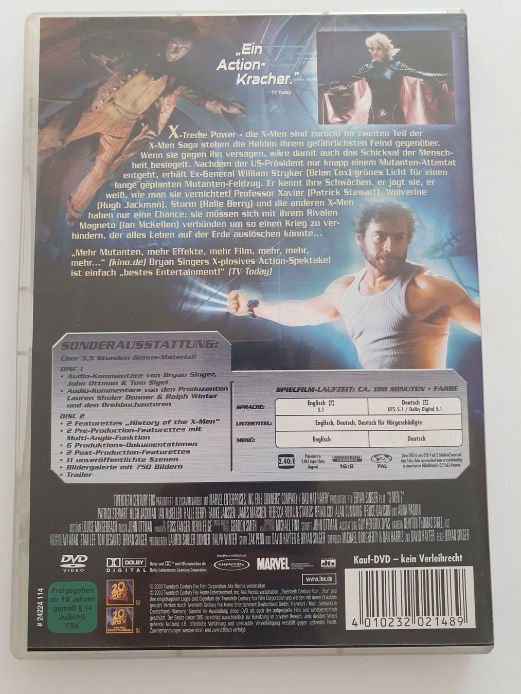 Tutti i DVDs: X Men 2 DVD – Usato da Oberdorf BL venduto da BaldenEagle 1