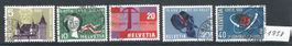 Timbre Suisse - 1958 - Série complète oblitérée