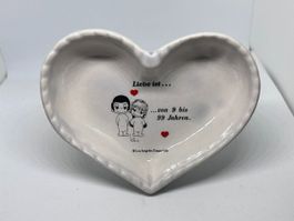 Ciotolina Cuore Vintage "Liebe ist..." Walter Porzellan 1976