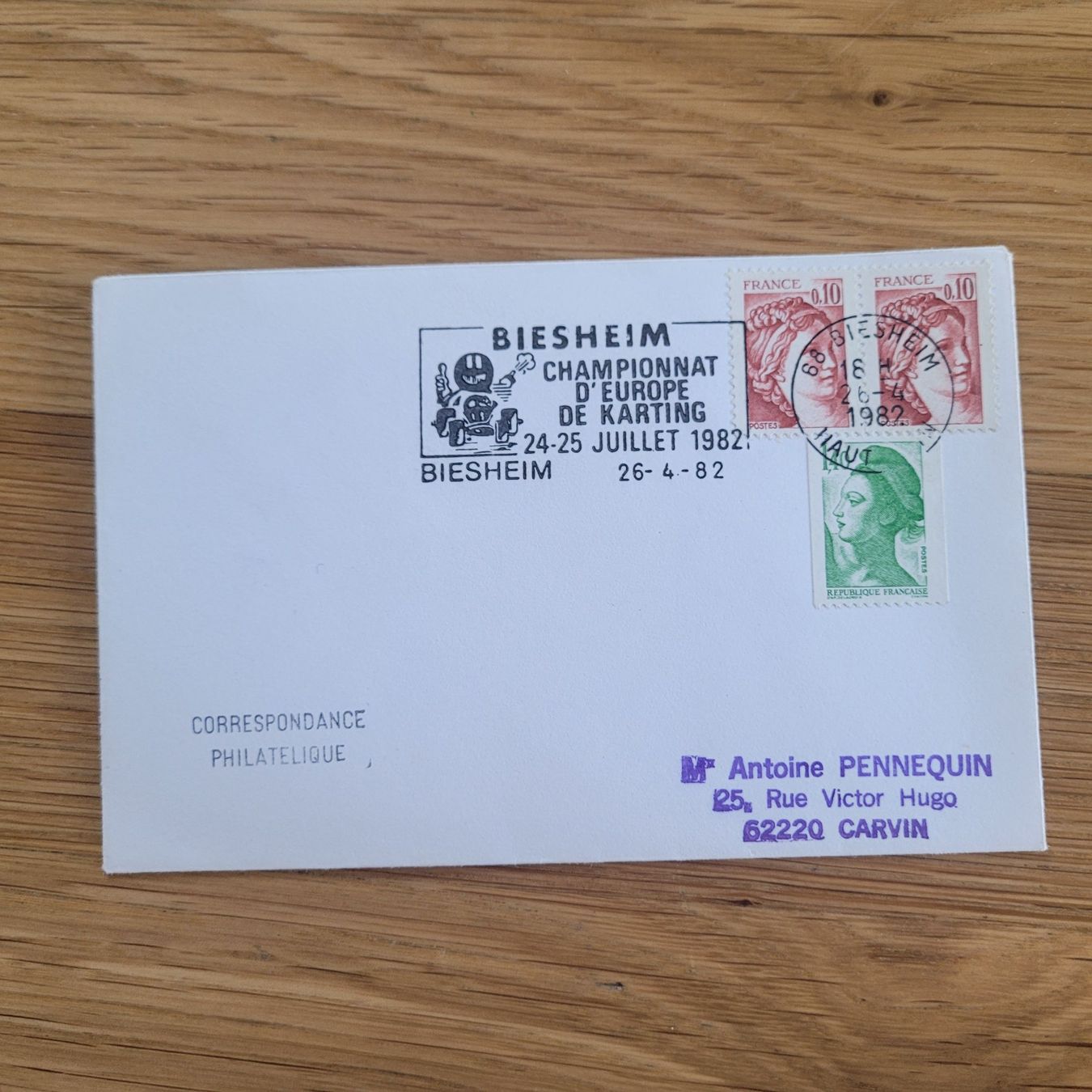 Tous les timbres: Document Automobile Biesheim 1982 Karting – D'occasion à Biel/Bienne par Destockweb