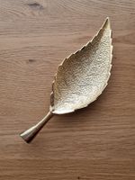 Blattförmige Deko Schale, 24K goldbeschichtet, Vintage !