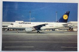 Postcard Airbus A319-100 Lufthansa