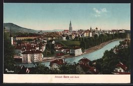 sign. D. Gurten: Bern, Altstadt mit Aare