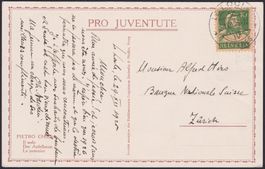 1925, Luxus - Pro Juventute Karte von LE LOCLE mit Nr.153.