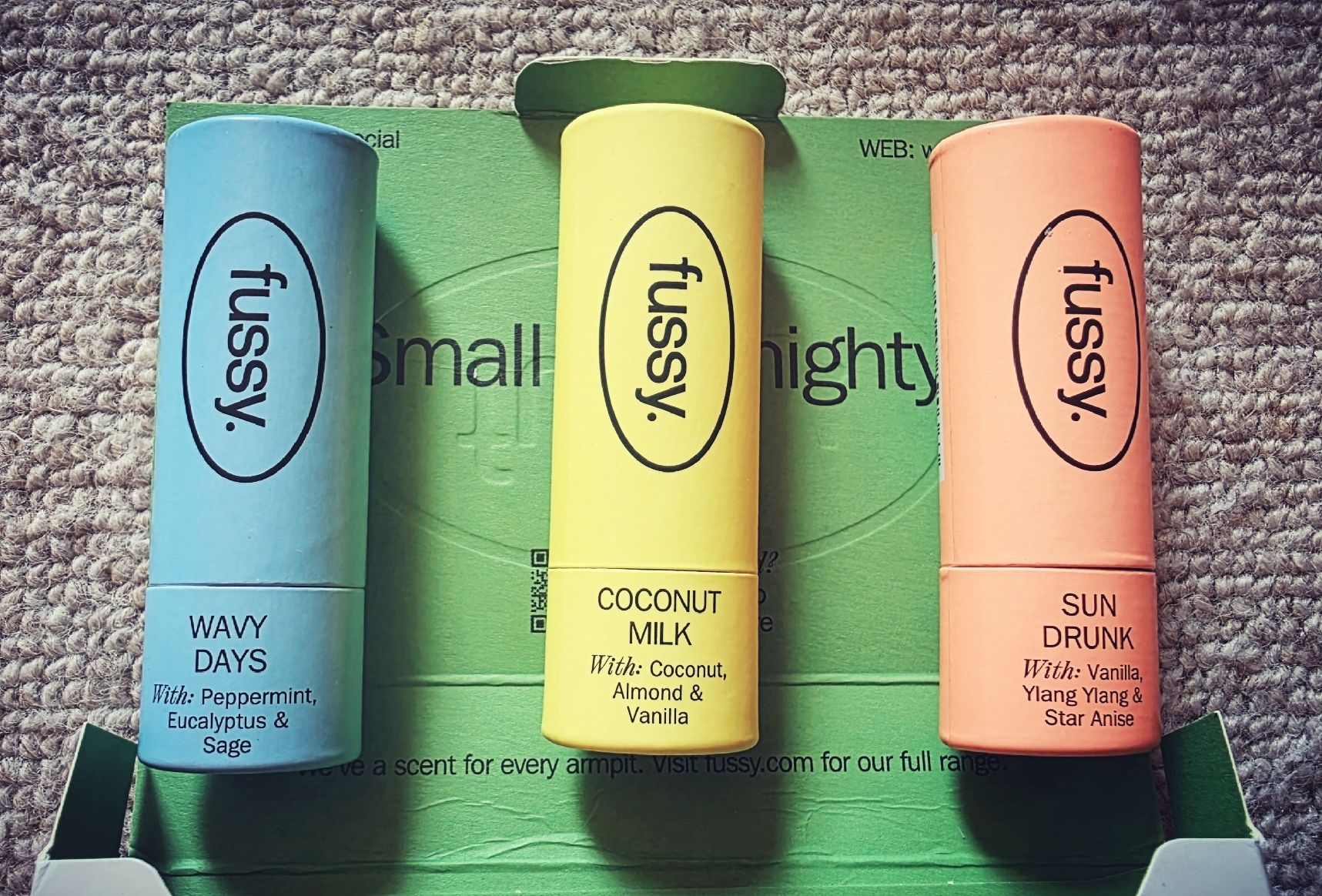 Altro per la cura del corpo: Fussy Deodorant Set – Nuovo e nell'imballaggio originale da Beinwil (Freiamt) venduto da namidamitena 1