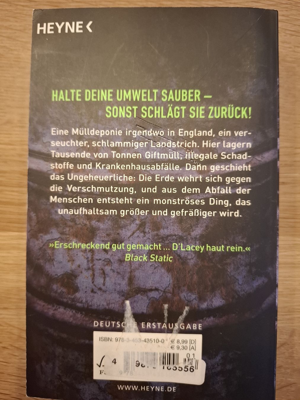 Libri: Entsorgt Joseph D'Lacey – Usato da Neuenkirch venduto da Reisecaravan 1