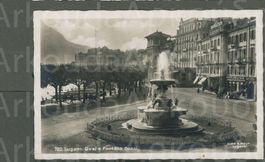 AK sw Lugano TI Quai e Fontana Bossi,splendida,belebt ≈ 1932