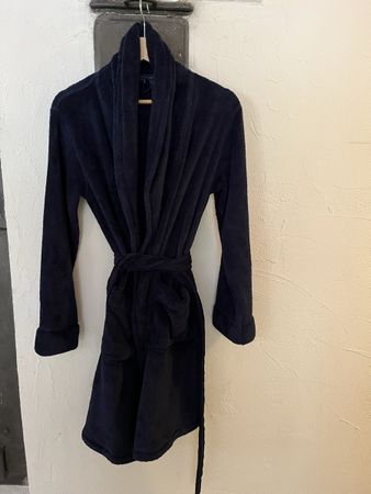 Bademantel dunkelblau flauschig