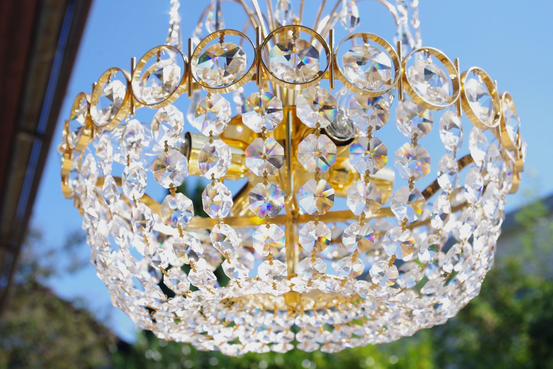 Lampadari & plafoniere: exklusiver Korblüster mit Bleikristall – Usato da Meggen venduto da Trouvaillen 5