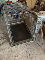 Hundebox / Transportbox / Hundegitter Metall (90x60x68 cm)