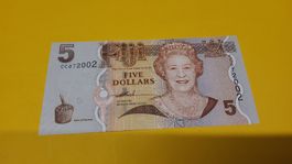 Fidschi 5 Dollar Note, Jahr 2002, Top Zustand, Rarität
