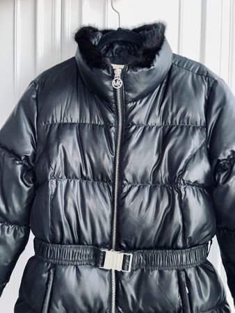 Michael Kors down coat Daunenjacke with mink 36 38 S