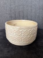 Blumentopf Keramik gemustert hell beige guter Zustand