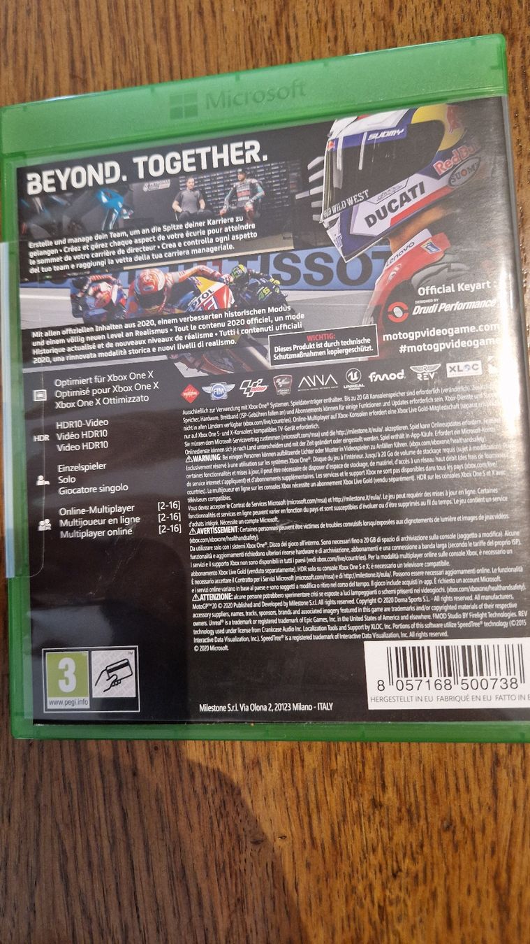 Giochi: Xbox One - Moto GP20 – Usato da Stansstad venduto da Flo-h-markt 1