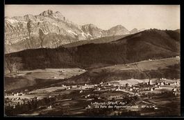 AK Stein /App., Gesamtansicht mit Bergpanorama