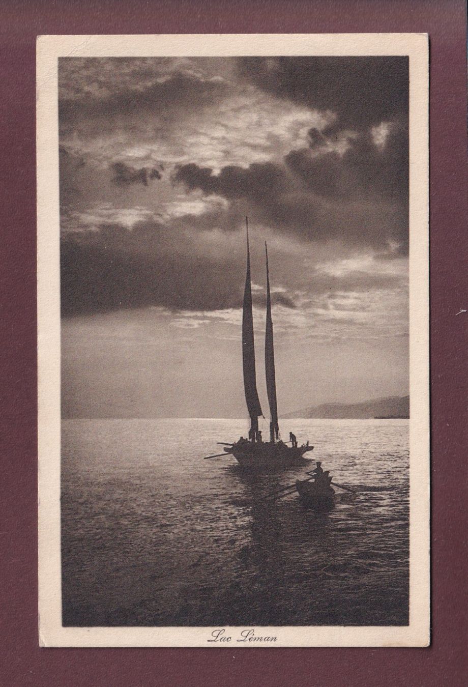 Cartoline postali: BARQUE DU LAC LEMAN - 1917 – Usato da Pully venduto da nicecards