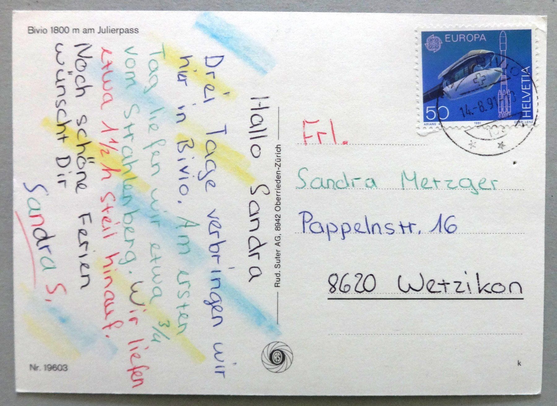 Cartoline postali: Bivio, 1800 m, am Julierpass – Usato da Fétigny venduto da Billy2miny 1