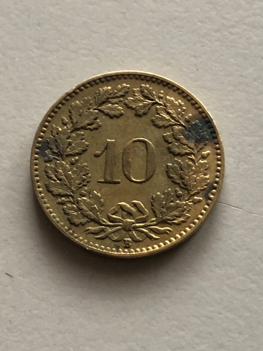 Toutes les monnaies: 10 Rp. 1918 Messing – D'occasion à Schötz par Odpa 1