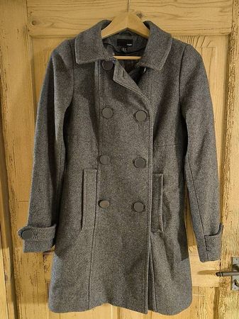 H&M Wollmantel Grau, Grösse 36 - perfekt für den Winter!