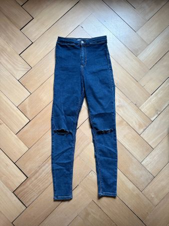 TOPSHOP - High Waist Skinny Jeans blau W26 L30