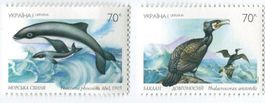 Briefmarken "Kormoran & Wale". Ukraine