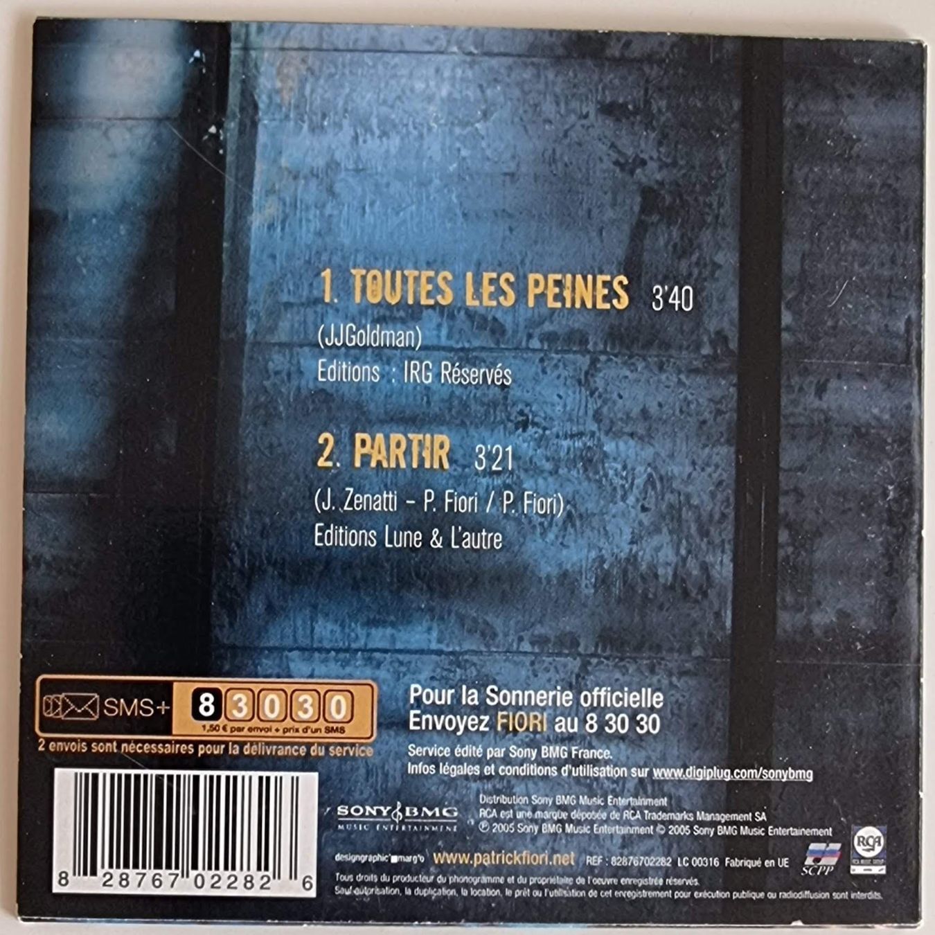 CD: Patrick Fiori - Toutes les peines, CD single – Usato da La Tour-de-Peilz venduto da Resize 1