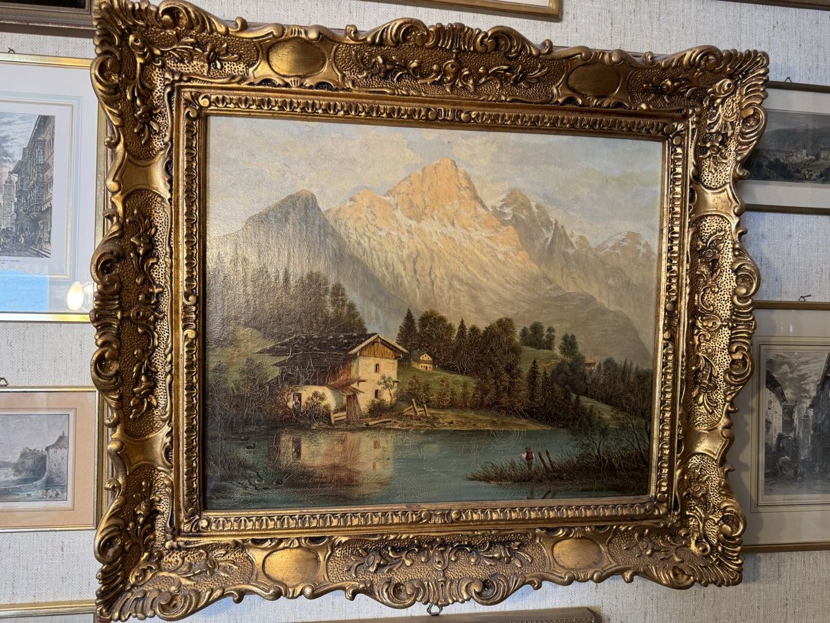 Tableaux: Antikes Gemälde Berg und See – D'occasion à Tübach par Tijera