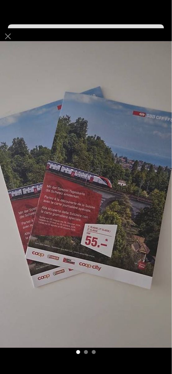 Tickets: SBB Tageskarte Interdiscount/Coop – Neu und originalverpackt aus Gattikon von palsony77