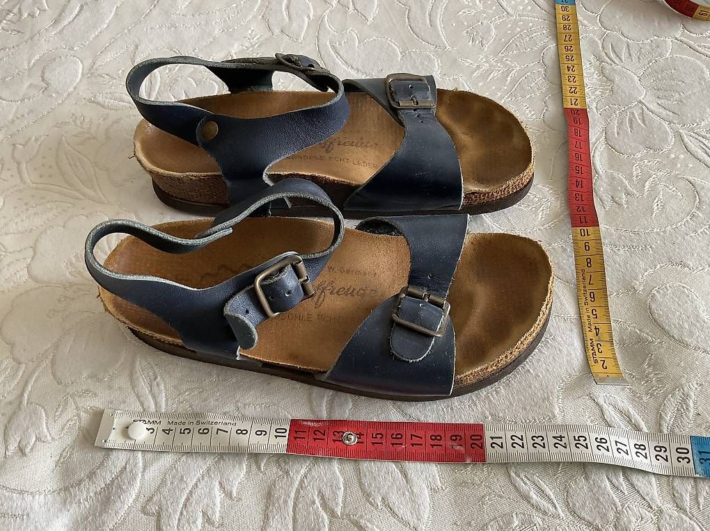 Scarpe da donna: Sandale, Eichler, Leder, Damen, 37 eher 38, blau – Usato da Regensdorf venduto da Polo101