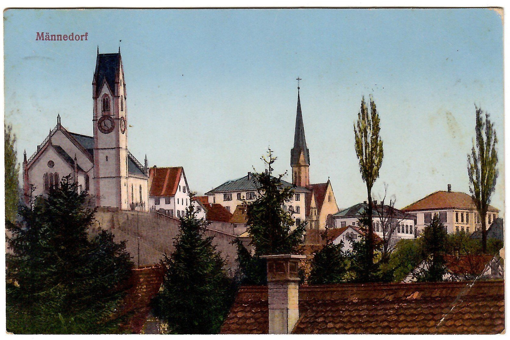 Cartoline postali: Ansichtskarte Männedorf – Usato da Kerns venduto da etma3