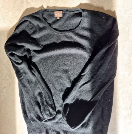 CASHMERE KASCHMIR PULLOVER PULLI L 40 SCHWARZ TOP ZU HOSE