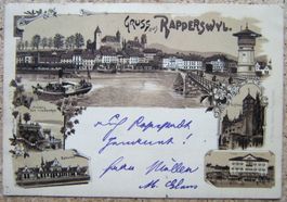 AK GRUSS AUS RAPPERSWYL 1898