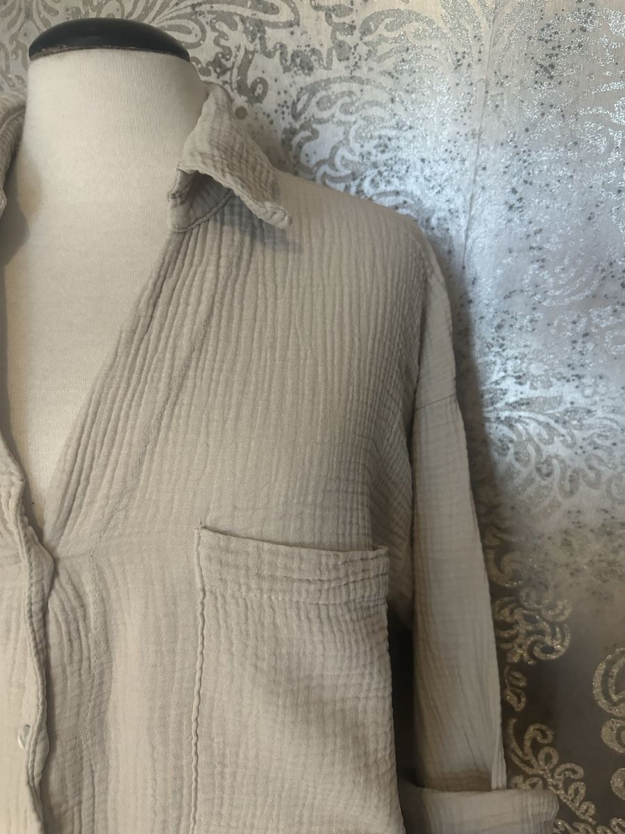 Camicette: Musselin Bluse beige Gr. 40 – Usato da Diepoldsau venduto da Soleil0425 1