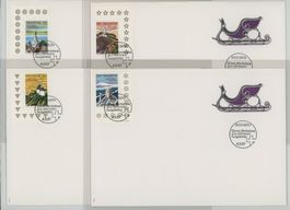 1987 Sondermarke 200 Jahre Tourismus, Blockausschnitte FDC