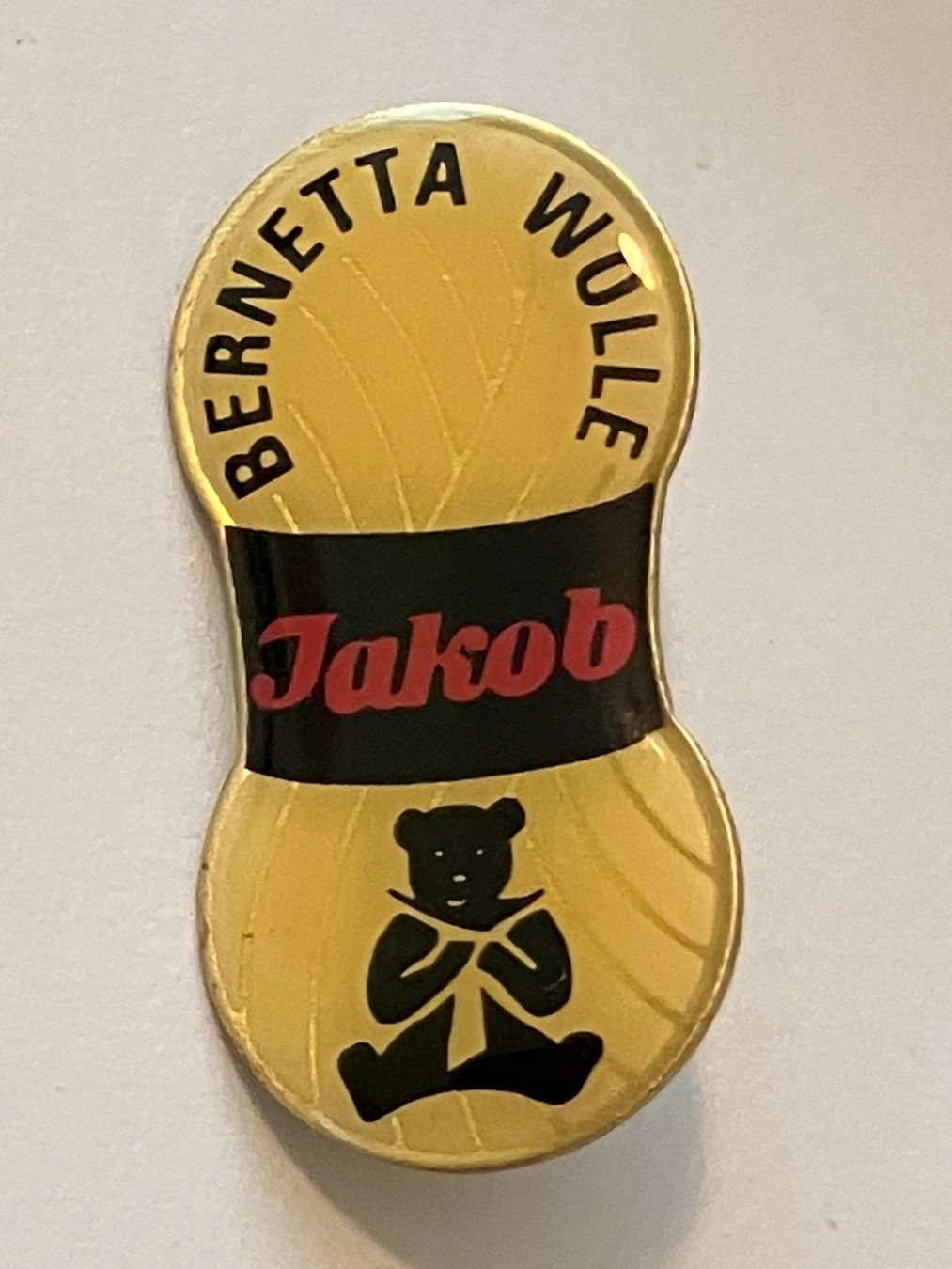 Plaketten & Abzeichen: 1 Pin Jakob Bernetta Wolle – Gebraucht aus Basel von djwwpp