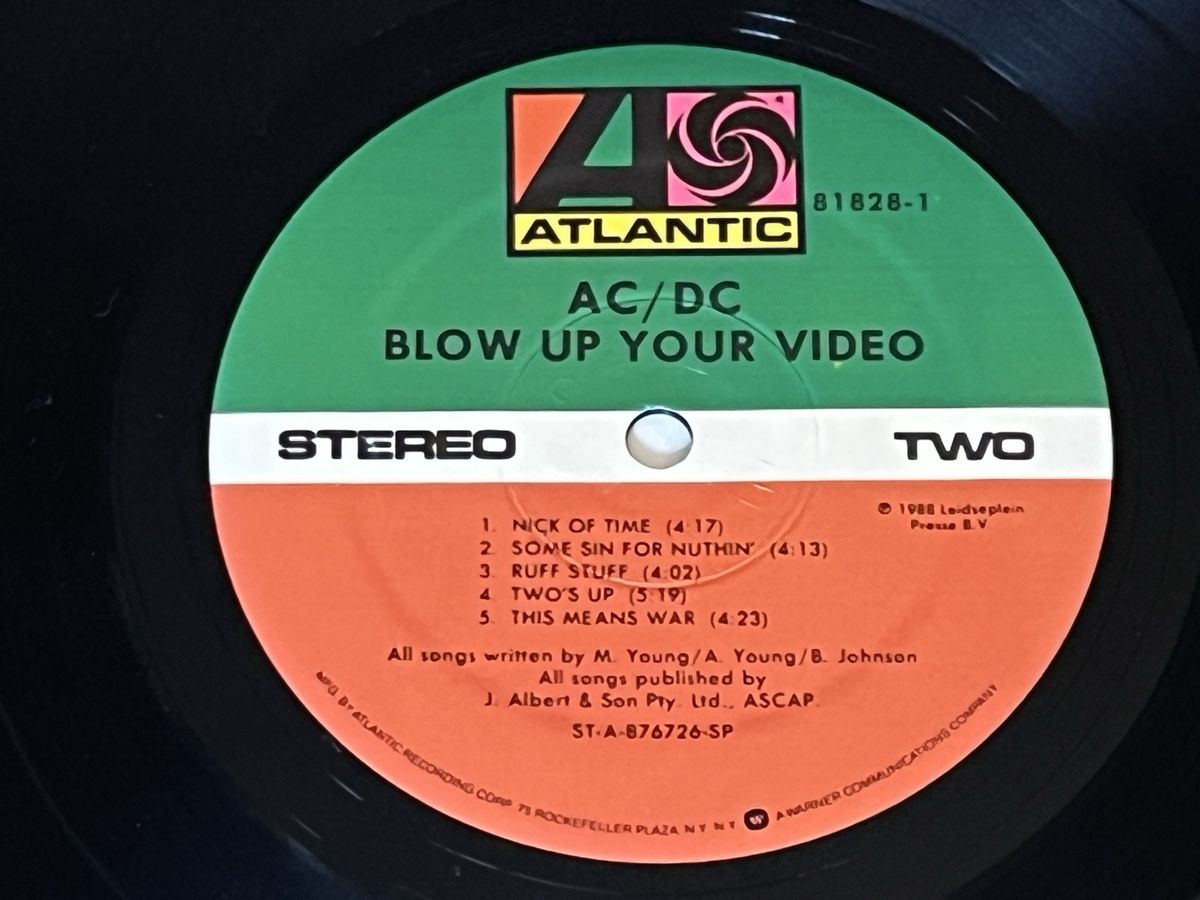 Dischi in vinile: AC/DC Blow up your Video Lp USA – Usato da Basel venduto da Vinyloase 5