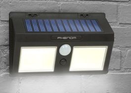 LED Doppel-Solarlampe mit Bewegungsmelder mit Akku