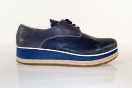 Prada Schnürschuhe Leder dunkelblau Gr.40