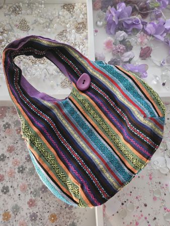 Handgemachte kinder Stofftasche bunt gemustert