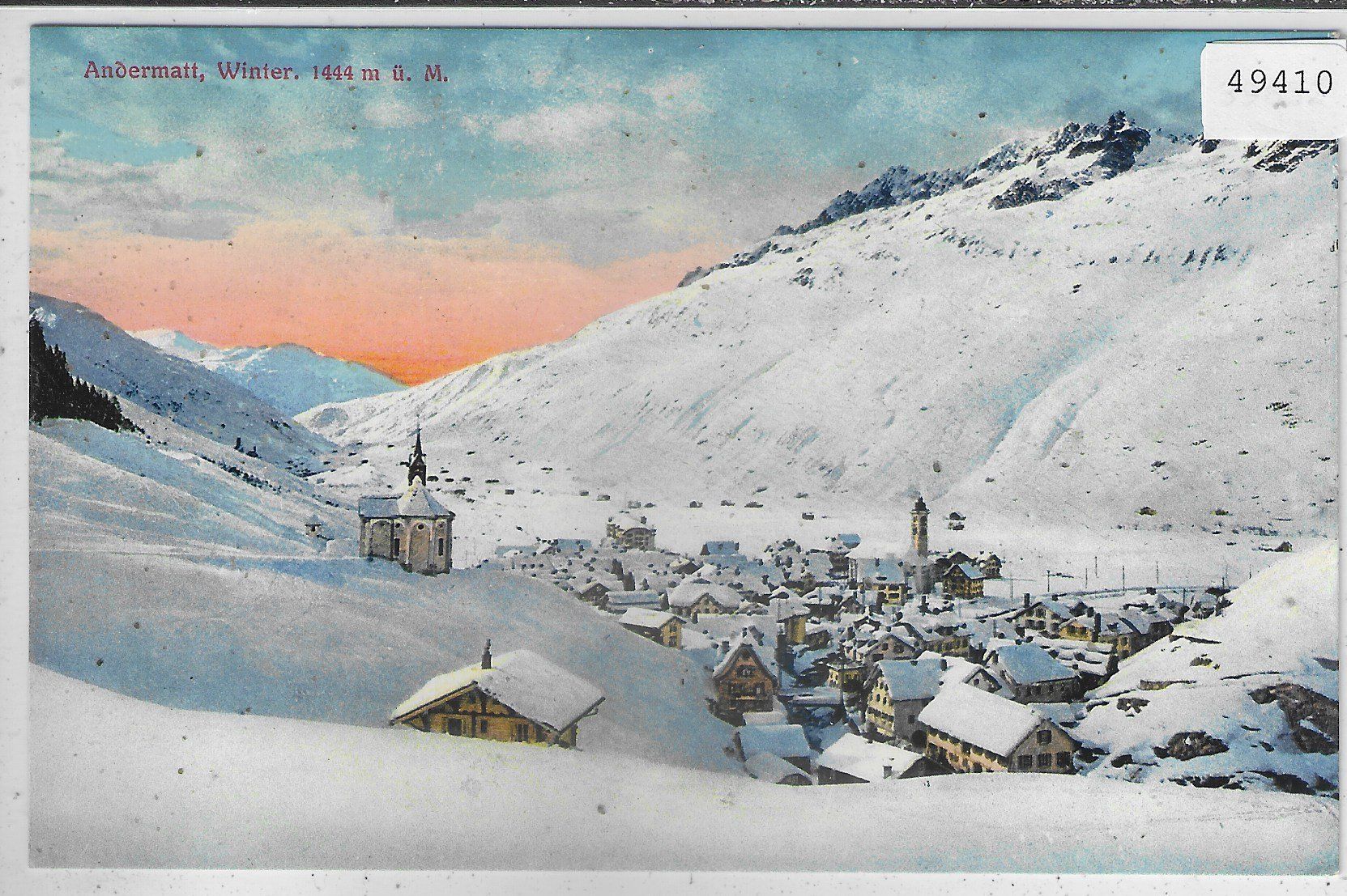 Cartoline postali: Andermatt im Winter - Litho – Usato da Ettingen venduto da Kartenplanet