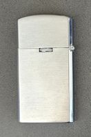 Vintage Gas Feuerzeug Briquet Silver Match TEMPETE Edelstahl
