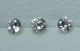 3 Diamanten Lot 0,053 ct – VS – G-H – 1,7 mm Rund