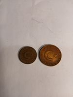 Lot de 2 anciennes pièces de monnaie turques rares! 1968/72