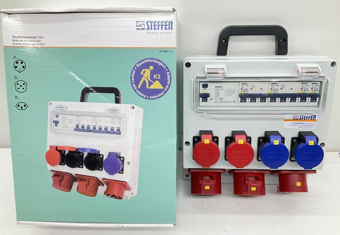 Elektrotechnik: STEFFEN Baustromverteiler CEE16 – Neu und originalverpackt aus Uerkheim von Kaufoption