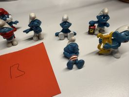 Schlümpfe Figuren Konvolut, Vintage, Top Zustand, 6 Stk.
