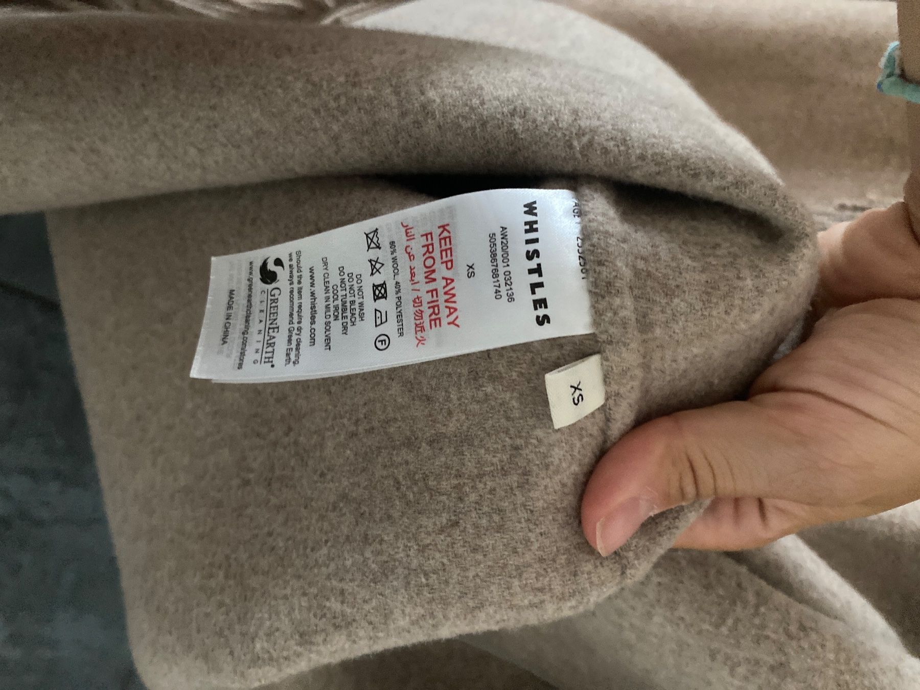 Cappotti: Mantel Whistles beige Fransen neuwertig – Nuovo (secondo la descrizione) da Einsiedeln venduto da csunshine91 2